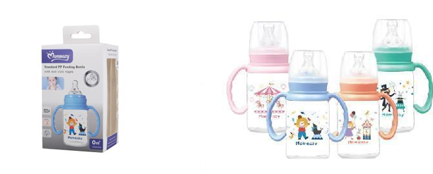 MOMEASY – Biberon Standard 120 ml avec Poignées | Anti-Colique, Anti-Fuite & Tétine Souple