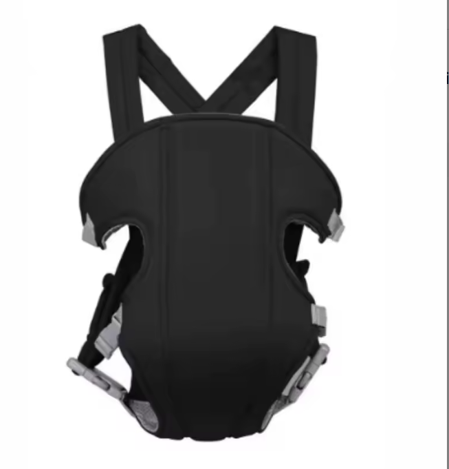 Porte-Bébé Ergonomique Respirant | Support Lombaire Nouveau-né 0-24 Mois - Noir