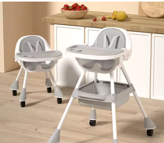 Chaise Haute Bébé Pliable Multifonction en Plastique – Siège de Repas Portable pour Enfants