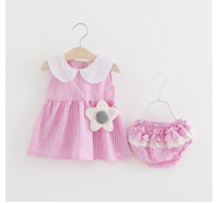 Robe Rayée Rose avec Caleçon