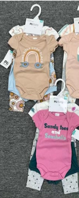 Ensemble 4 Pièces Bébé Fille "Rainbow Dreams" - 2 Bodies Arc-en-Ciel et 2 Pantalons Coordonnés