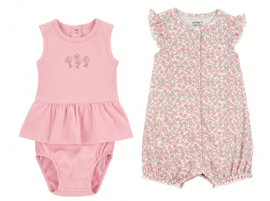 Carter's - Barboteuse et Robe 2 ans / 2 Pcs
