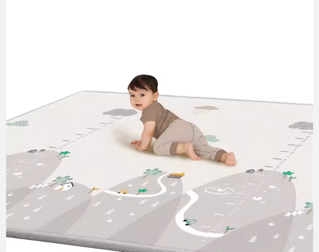 Titre alternatif (plus court) : Tapis d'Éveil XPE Grande Taille | Tapis de Sol Bébé Pliable Imperméable 200x180cm - Motif Éléphant