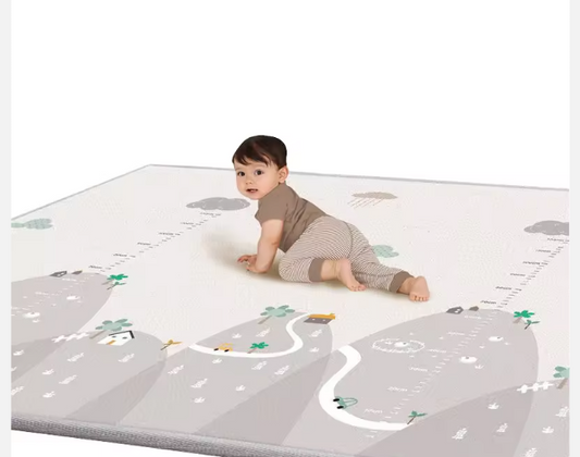 Titre alternatif (plus court) : Tapis d'Éveil XPE Grande Taille | Tapis de Sol Bébé Pliable Imperméable 200x180cm - Motif Éléphant