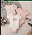 Lot de 3 Bodies Bébé à Broderie Florale rose