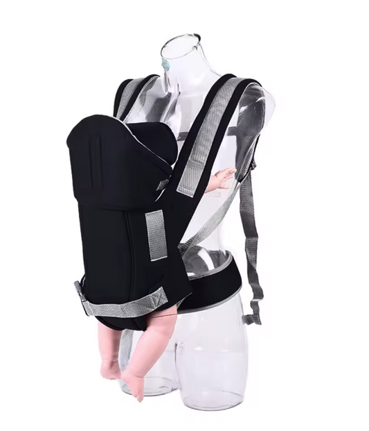 Porte-Bébé Ergonomique 4-en-1 | Porte-Bébé Ventral Respirant Léger - Noir