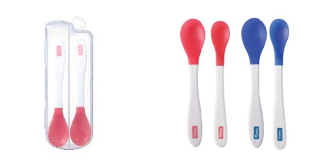 MOMEASY – Set de 2 Cuillères Thermosensibles avec Boîte de Rangement | Change de Couleur à la Chaleur & Sans BPA