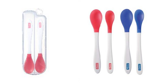 MOMEASY – Set de 2 Cuillères Thermosensibles avec Boîte de Rangement | Change de Couleur à la Chaleur & Sans BPA