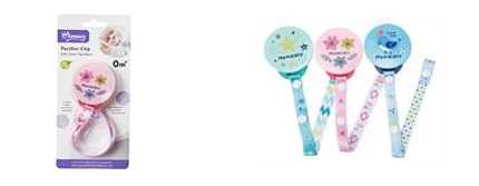 MOMEASY – Attache‑Sucette en Blister | Clip Sécurisé & Lanière en Tissu Doux | Sans BPA