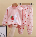 Pyjama Fille Hello Kitty Rose 2 Pcs avec Motifs Cœurs