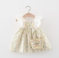 Robe de Cérémonie Bébé Fille Dorée + Sac Assorti