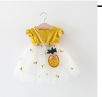 Robe Blanche Brodée Ananas