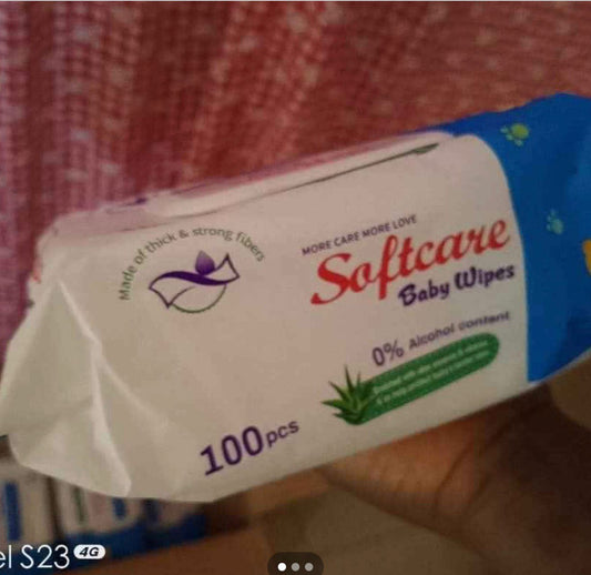 1 lot de 3 paquets de lingettes softcare