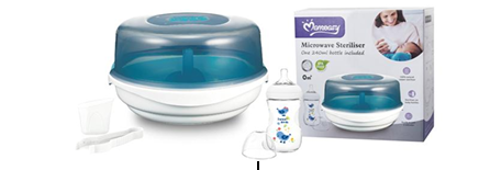 MOMEASY – Stérilisateur Micro‑ondes avec Biberon 9 oz | Désinfection Rapide
