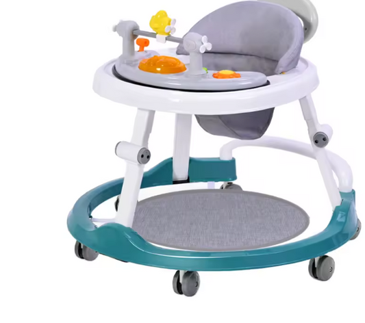 Trotteur Bébé Évolutif 2-en-1 | Marcheur avec Plateau de Jeux 6-18 Mois